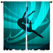 Silhouettes Gymnastics Window Curtains 40350278