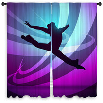 Silhouettes Gymnastics Window Curtains 40350280