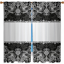 Silver Jewelry Frame Window Curtains 52496811