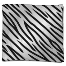 Silver Tiger Print Blankets 59519765