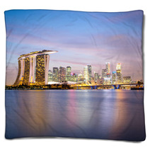 Singapore City Downtown Blankets 62248269