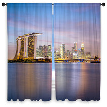 Singapore City Downtown Window Curtains 62248269