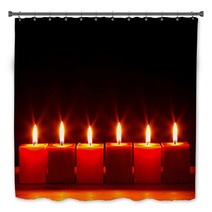 Six Square Candles Burning Bright Bath Decor 47241939
