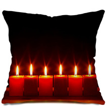 Six Square Candles Burning Bright Pillows 47241939
