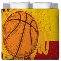 Sketchy Basketball Background Bedding 77975961
