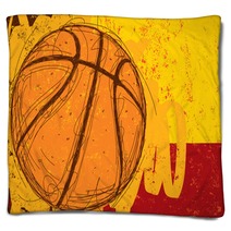 Sketchy Basketball Background Blankets 77975961