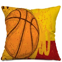 Sketchy Basketball Background Pillows 77975961