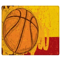 Sketchy Basketball Background Rugs 77975961
