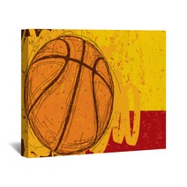 Sketchy Basketball Background Wall Art 77975961