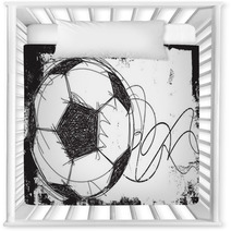 Sketchy Soccer Ball Background Nursery Decor 79324389