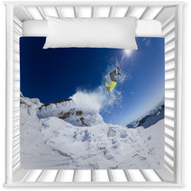 Skier In High Mountains Nursery Decor 62650002