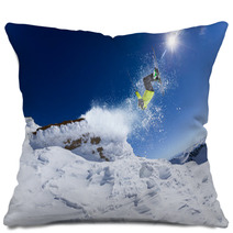 Skier In High Mountains Pillows 62650002