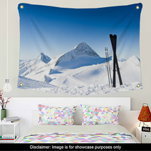 Skis In High Mountains At Sunny Day Wall Art 60105056
