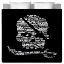 Skull And Cutlass Made Of Pirate Words And Sayings Bedding 124939896