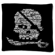 Skull And Cutlass Made Of Pirate Words And Sayings Blankets 124939896