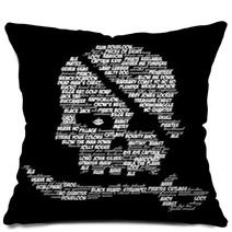 Skull And Cutlass Made Of Pirate Words And Sayings Pillows 124939896