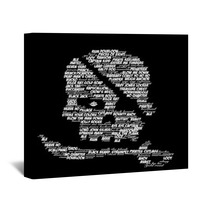 Skull And Cutlass Made Of Pirate Words And Sayings Wall Art 124939896
