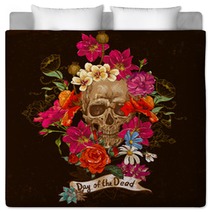 Skull And Flowers Day Of The Dead Bedding 59761763