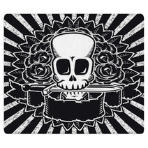 Skull And Roses Bw Rugs 3243999