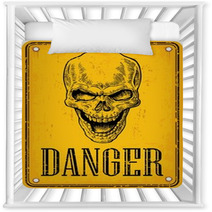 Skull On Sign Danger Nursery Decor 111270472