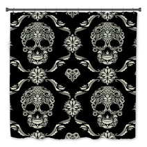 Skull Ornamental Pattern Bath Decor 52896262