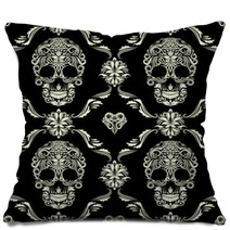 Skull Ornamental Pattern Pillows 52896262