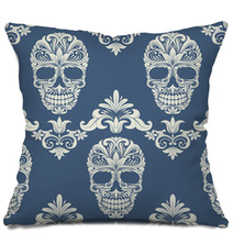 Skull Swirl Decorative Pattern Pillows 63568199