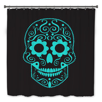 Skull Vector Background For Fashion Design Patterns Tattoos Day Of The Dead Bath Decor 123428583