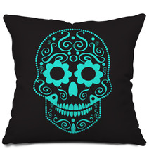 Skull Vector Background For Fashion Design Patterns Tattoos Day Of The Dead Pillows 123428583