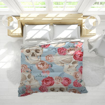 Skulls And Roses Seamless Bedding 105276807