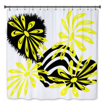 Skunk And Yellow Flowers Bath Decor 5291509