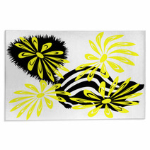Skunk And Yellow Flowers Rugs 5291509