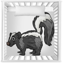 Skunk Animal Cartoon Illustration Nursery Decor 66022637
