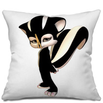 Sky Skunk With A Clothespin On Her Nose Pillows 9613942