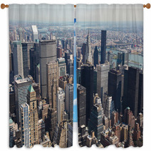 Skyline Of Manhattan, New York City Window Curtains 48401876