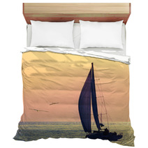 Skyline Sailboat And Two Seagull Bedding 53971724