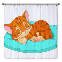 Sleeping Kitten Bath Decor 47617405