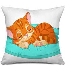 Sleeping Kitten Pillows 47617405