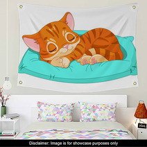 Sleeping Kitten Wall Art 47617405