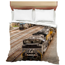 Slow Moving Coal Wagons On Railway Tracks Bedding 66807178