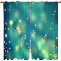 Small Hearts Background Window Curtains 59269068