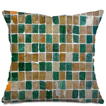 Small Mexican Tiles Wall Texture Pillows 176544493