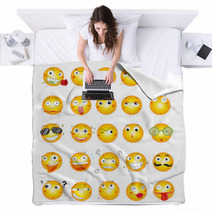 Smile Face Icons Blankets 40582138