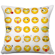 Smile Face Icons Pillows 40582138