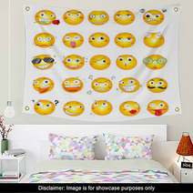 Smile Face Icons Wall Art 40582138
