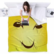 Smile Face Vector Background Blankets 67942134
