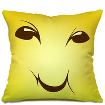Smile Face Vector Background Pillows 67942134