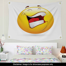 Smiley Emoticons Face Vector - Laughing Wall Art 45889842