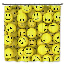 Smileys Show Happy Cheerful Faces Bath Decor 57019586