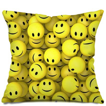 Smileys Show Happy Cheerful Faces Pillows 57019586